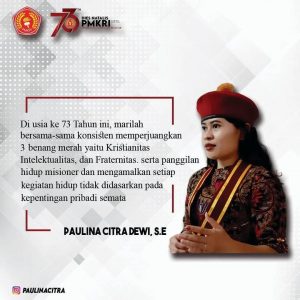 Keterangan: Foto Sdr. Paulina Citra Dewi