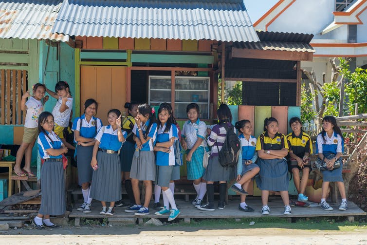 Siswa di Sulawesi, Indonesia