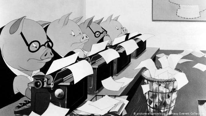Karya alegori George Orwell berjudul "Animal Farm" juga diadaptasi menjadi karya animasi.